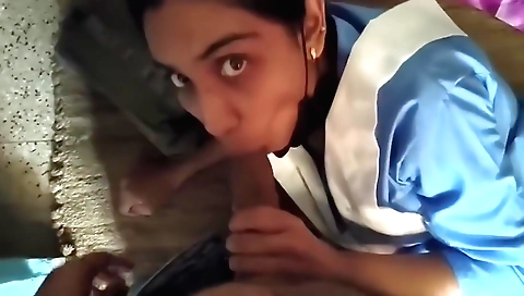 Indian teen stepsister gets naked and shows us a big cock