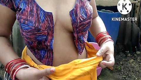 Horny indian beauty outside in the sun doing sexy things