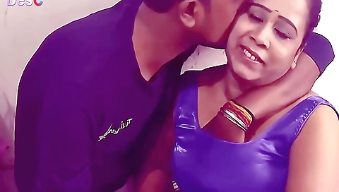 Busty indian milf with large boobs is getting fucked