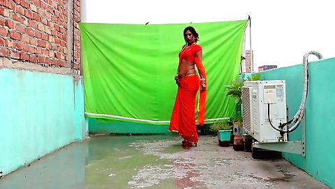 Horny indian girl in her favorite dress in this one