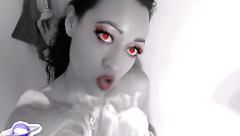 Hot brunette girl with beautiful face enjoys amazing sex