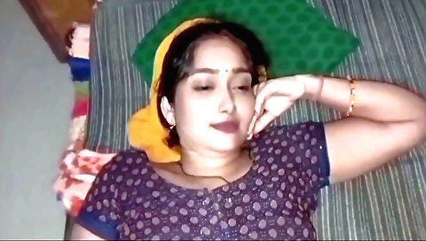 Indian busty brunette 18+ made love with her husband