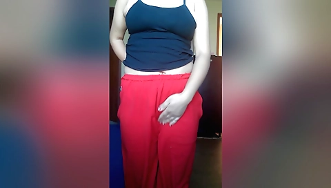 Indian beauty is masturbating with hands and a cunt