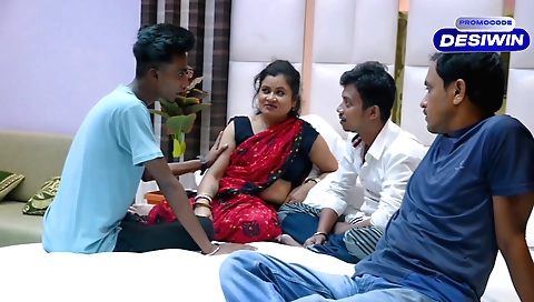 Hot Beautiful Girl Having Sex With Three Strangers