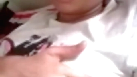 Busty brunette girl plays with her pussy on webcam