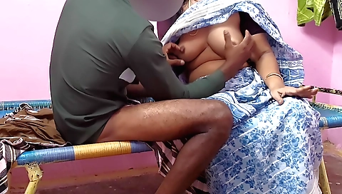 Indian slut in a sexy lingerie was fucked by her aunt