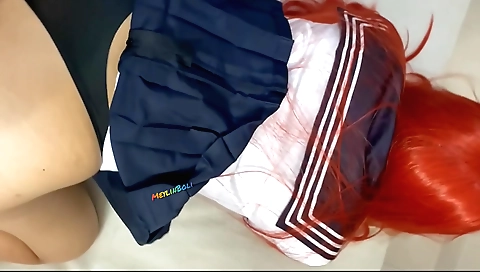 Indian teen ass fucked with a big stick and milk all over her face