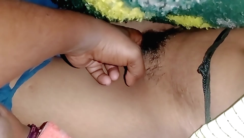 Amateur fetish video with hairy pussy and big natural boobs
