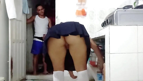 Sexy chick is ready to give her ass to her boyfriends friend