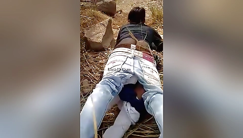 Hot brunette babe desi randi gets naked in the yard