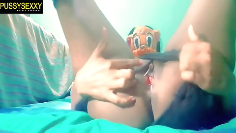 Sexy brunette teen 18+ naked in a webcam solo video