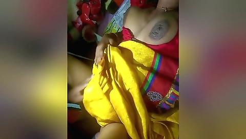 Indian brunette girl has huge tits and a sexy body