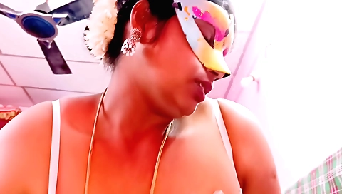 Big natural tits brunette stepmom fucks her stepson