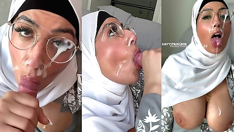 Innocent Hijabi Gets Covered In Cum - Aaliyah Yasin