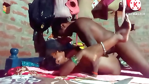 Amateur brunette 18+ in indian fashion with her stepbrother