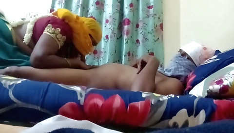 Indian girl with natural boobs caught watching the movie