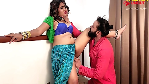 Hot brunette milf sucks and gets fucked by a horny room owner