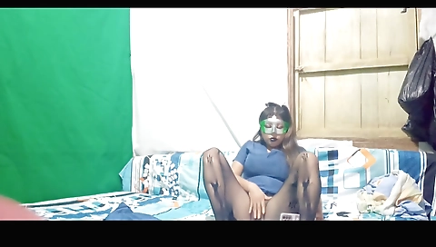 Nurse fucks herself in the bed in amateur solo video 2