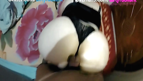 Indian and white girl in various poses dancing in doggy style