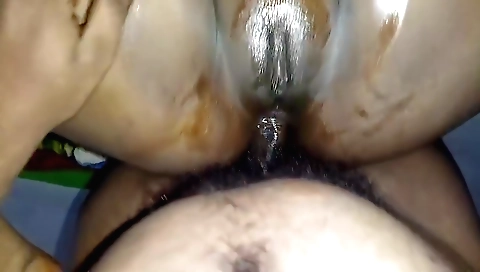 Busty amateur anal video with a hot brunette woman