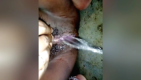 Pissing toilet for a amateur indian girl with small tits