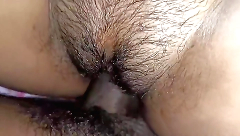 Amateur step fantasy shows hairy pussy fucked in closeup