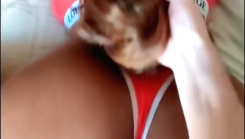 Indian amateur porn video with big boobed girl sucking a cock