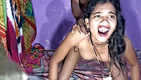 Sexy brunette with large tits and big boobs threesome