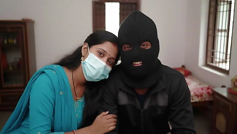 Indian brunette fucked by a horny guy on the table