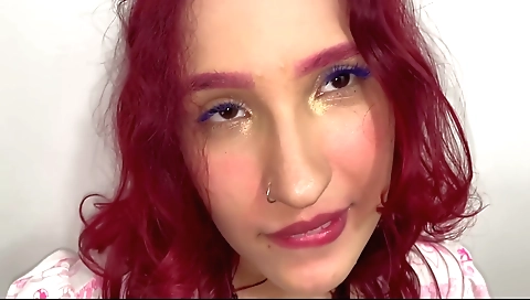 Sexy redhead gets fucked in the living room by stepdad