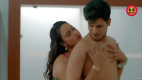 Horny blonde milf and two young men in a sexy group threesome