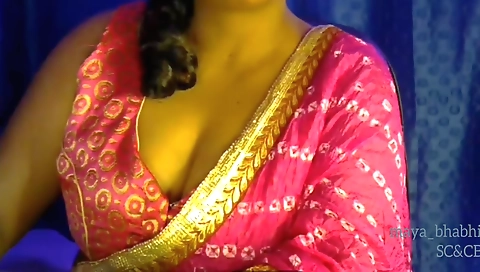 Bhabhi masturbates her small boobs under her dress