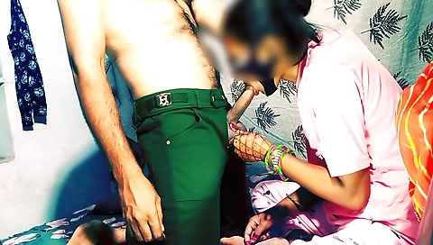 Hot brunette girl with a tight booty sucking dick and fingering