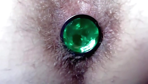 Solo amateur girl masturbates with a homemade vibrator