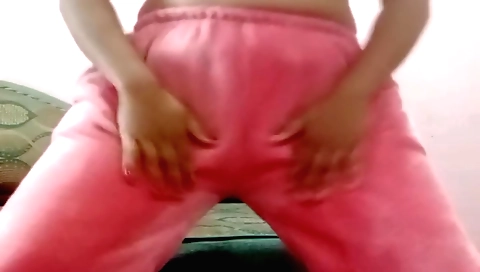 Indian chick rubs her huge breasts on webcam video