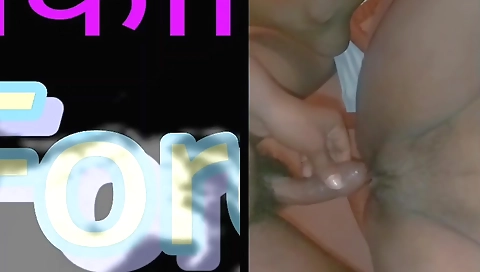 Amateur brunette with a hairy pussy and ass is getting fucked