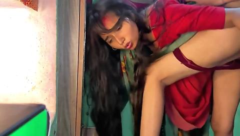 Indian brunette in a hot sex video with a big cock