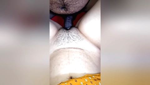 Hairy indian cowgirl getting fucked by her boyfriend