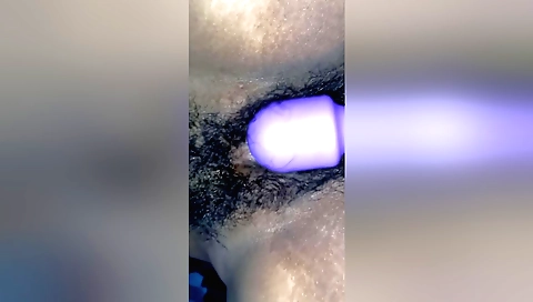 Indian girl has a small body and a pussy filled with a toy