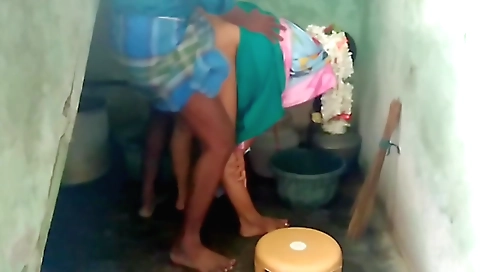 Indian brunette fucks her hubby's dick in her mouth