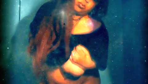 Sexy and seductive brunette teen babe dances on bed