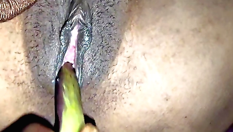 Devar Bhabhi In Today With Three Brinjals In Stepsister-in-laws Pussy