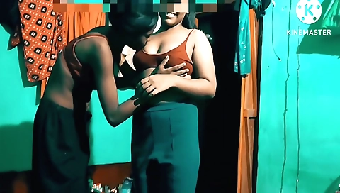 Hot hot lesbian action with hot brunette and blonde