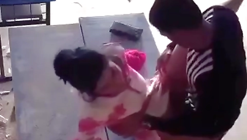 Brunette teen girl and her boyfriend making hot webcam vid