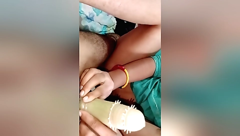 Indian bhabhi girl is getting her pussy filled with a hot dildo