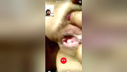 Amateur indian chick with a hairy pussy shows it on web cam