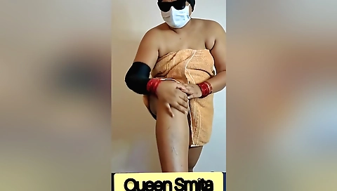 Indian hottie fucks her stepson's cock in the backyard