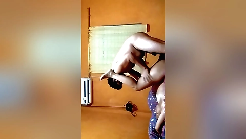 Brunette girl with sexy body in sexy underwear on cam