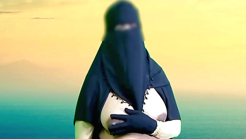 Indian housewife has solo fun in her white dress and blouse