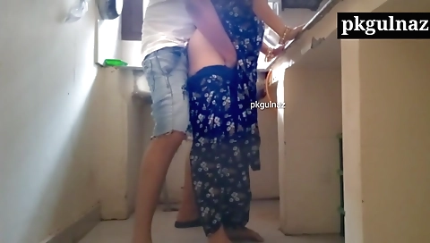 Indian girl with sexy body is making a video with a teacher